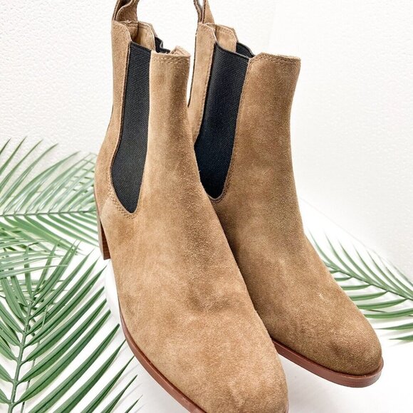 Steve Madden Rhiannon Brown Suede Almond Toe Ankle Chelsea Boots Size 7.5M NWOB - Picture 5 of 13